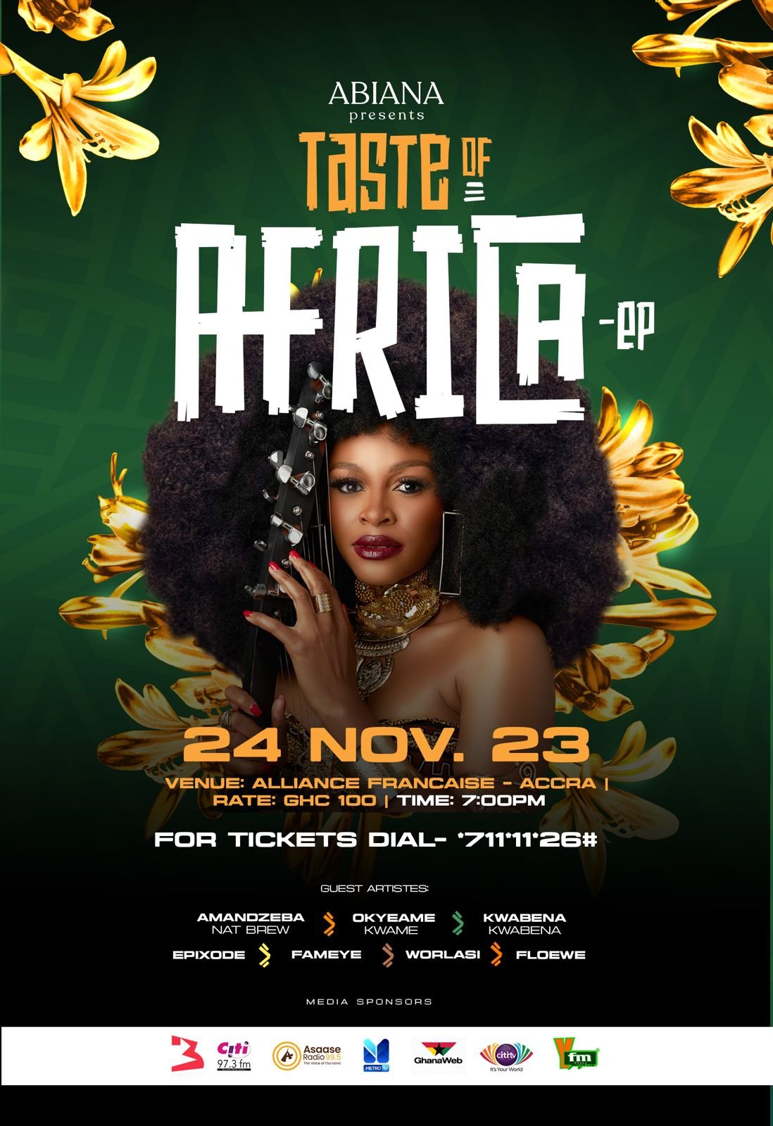 Abiana set to launch ‘Taste of Africa’ EP with Mega Concert on 24th November 1