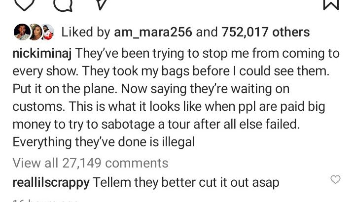 Nicki Minaj released after being arrested in Holland for traveling with Marijuana (video showing moment she was arrested) 1