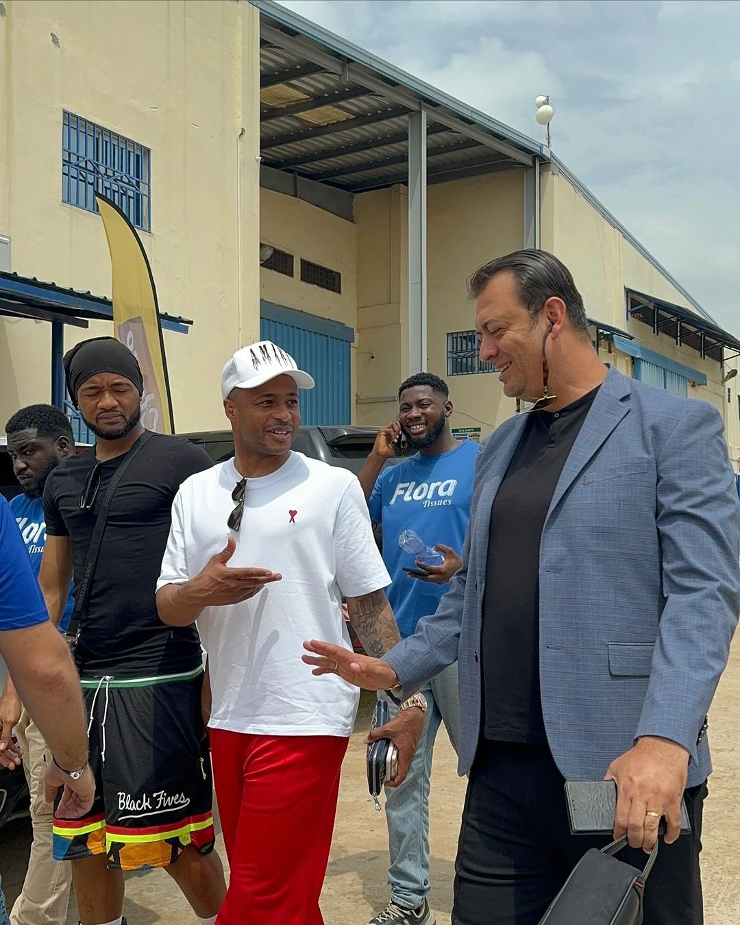 Ayew Brothers Tour Factories in Accra 2