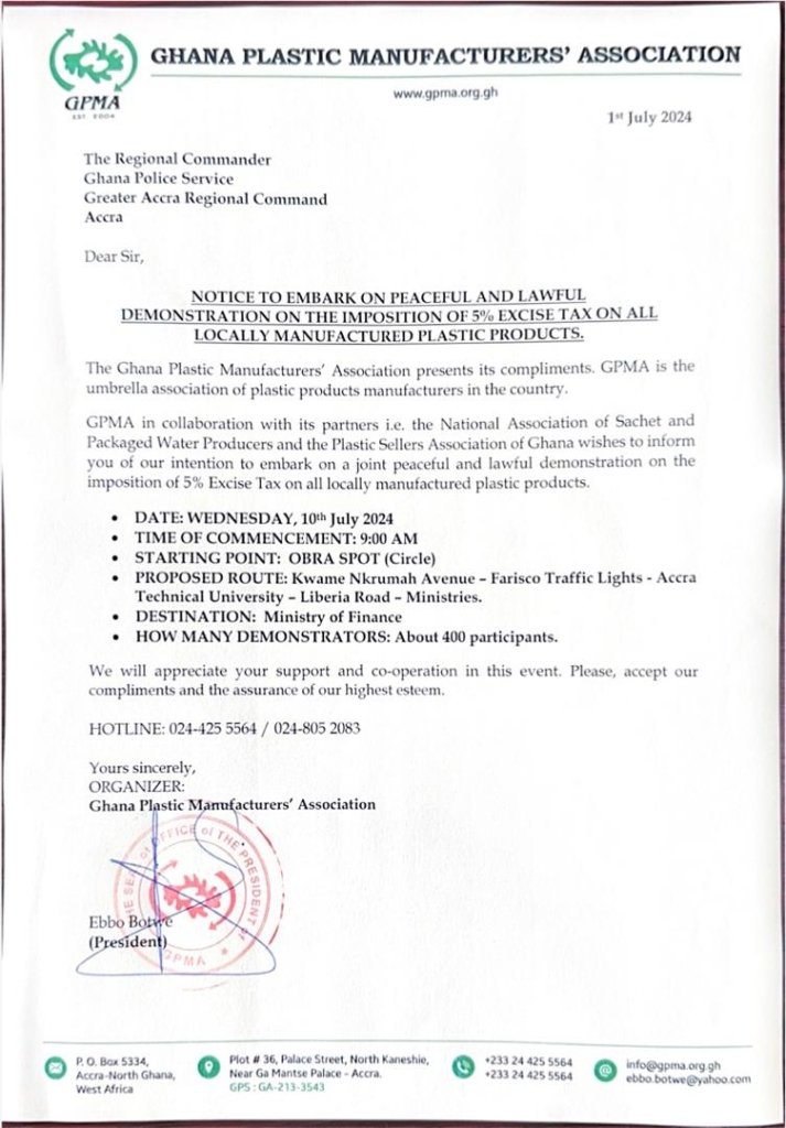 Ghana Plastic Manufacturers To Protest July 10 1