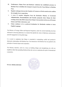 Foreign Affairs Ministry: Claims Akufo-Addo caused diplomatic tension with Burkina “unfounded” 2