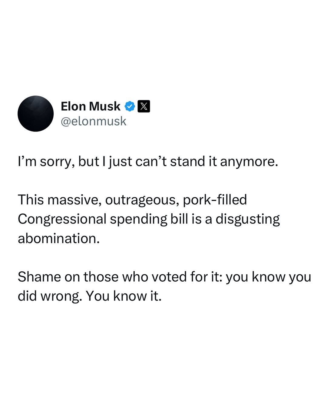 Elon Musk Calls Trump's Bill 'A Disgusting Abomination' 1