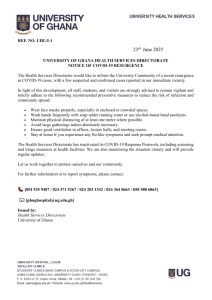 University of Ghana Issues COVID-19 Health Alert Amid Case Resurgence 1