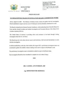 Ghana Air Force Helicopter Crash Investigation Commences 1