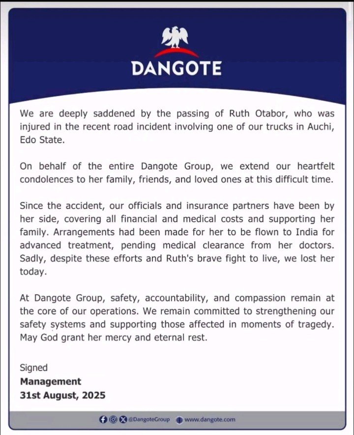 Dangote Group Mourns Phyna's Sister Who Was Killed By Their Truck 1