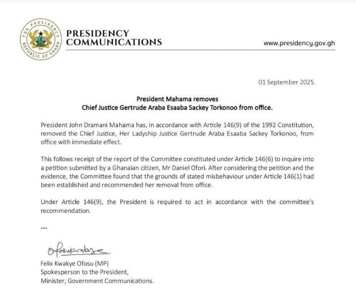President Mahama Sacks Ghana's Chief Justice 1