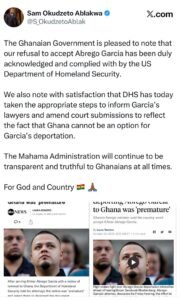 U.S. Honors Ghana’s Decision to Reject Deportee Kilmar Abrego Garcia 1
