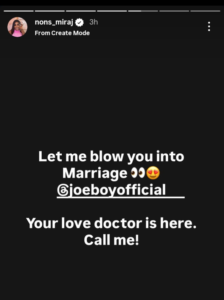 Nons Miraj Playfully Proposes to Omah Lay Amid Marriage Pressure 1