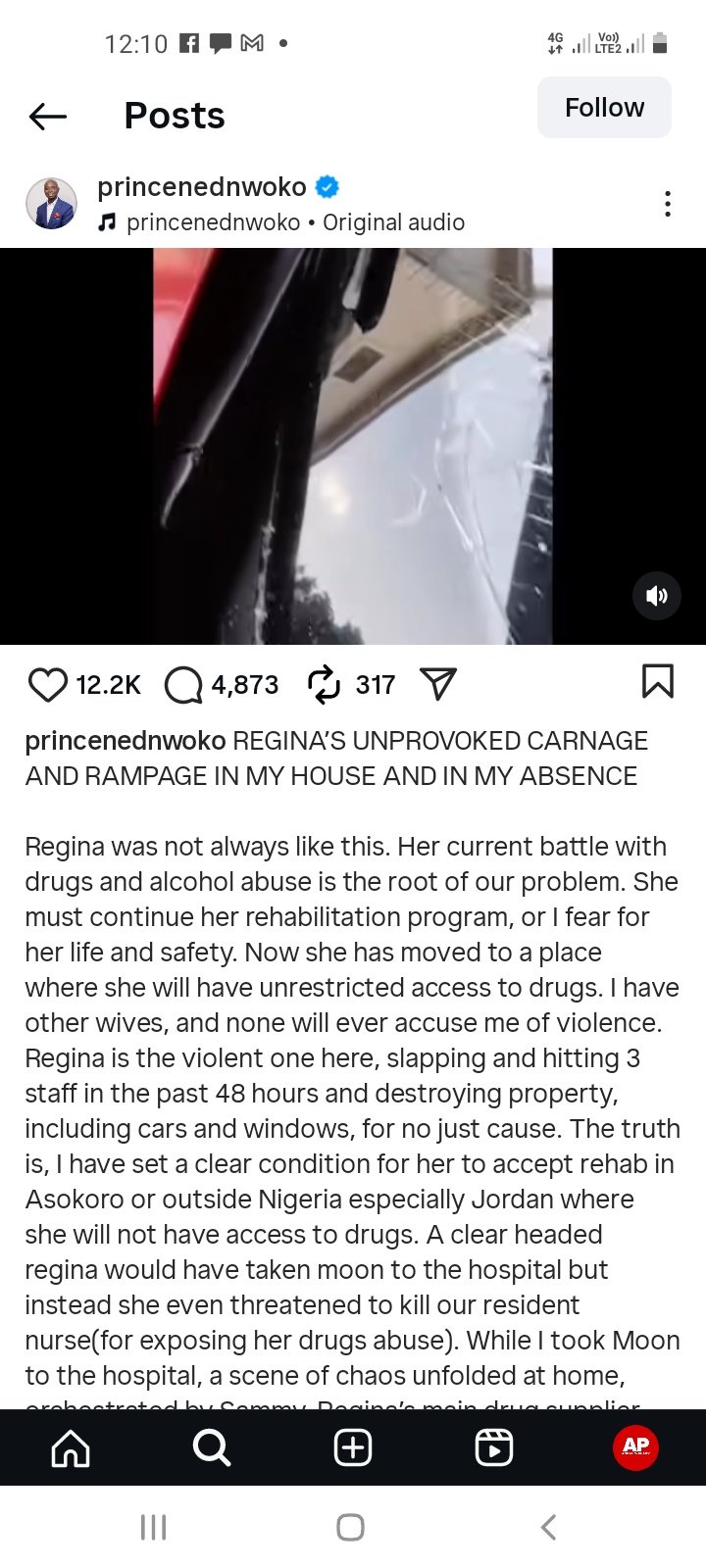 Senator Ned Nwoko Alleges Regina Daniels Battling With Drug and Alcohol Abuse 2