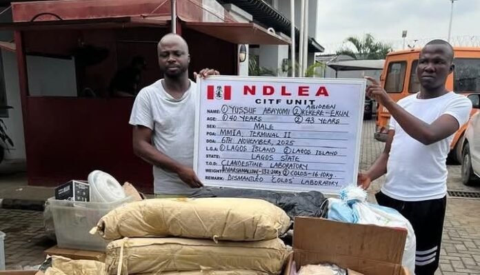 Saudi-Bound Drug Lord Arrested at Lagos Airport, NDLEA Uncovers Colorado Lab in Lekki Saudi-Bound Drug Lord Arrested at Lagos Airport, NDLEA Uncovers Colorado Lab in Lekki