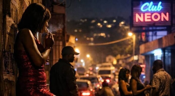 An AI-generated photo illustrating how sex workers operate in Kampala An AI-generated photo illustrating how sex workers operate in Kampala