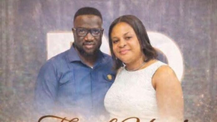 John Kumah's Widow, Lillian Owusu and her new husband, Samuel Aryeequaye