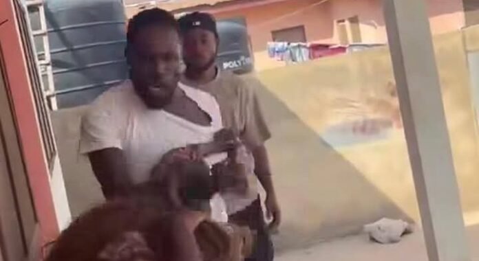 Christford Affadu Danful allegedly assaulting the victim Christford Affadu Danful allegedly assaulting the victim