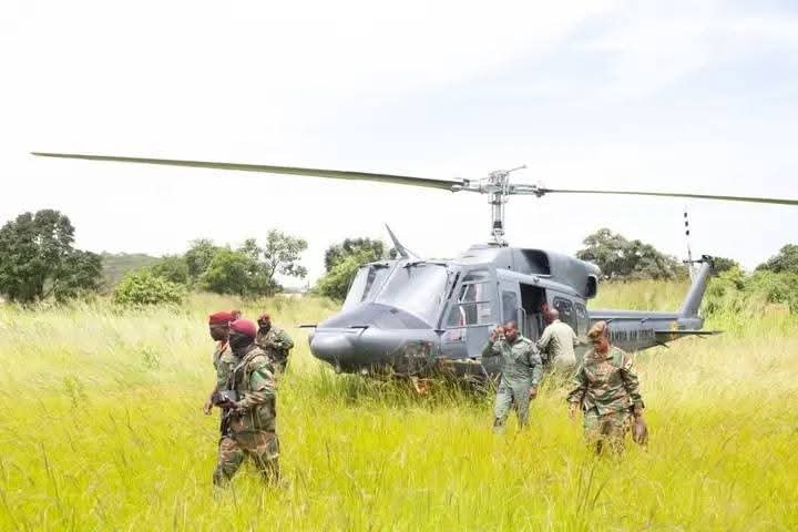 Zambia Air Force clearing illegal gold miners from Kikonge Gold 