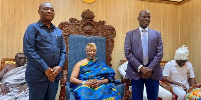 Ga Mantse (seated) and Haruna Iddrisu (right)