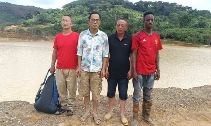 Three Chinese Nationals and Ghanaian Foreman Arrested in Intelligence-Led Raid Illegal Mining Crackdown at Mpohor