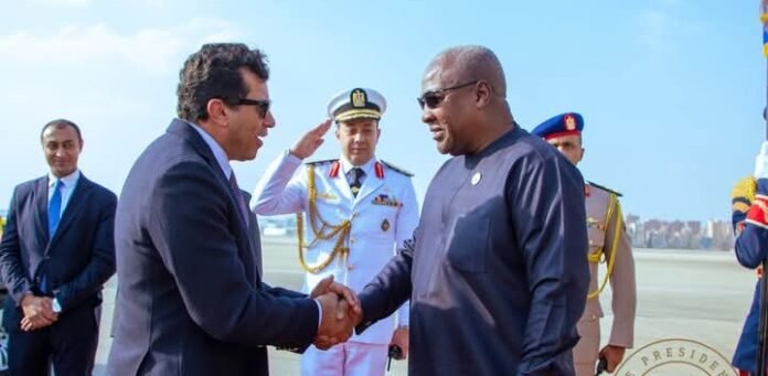Ghana's President Mahama Arrives In Cairo For Grand Museum Inauguration