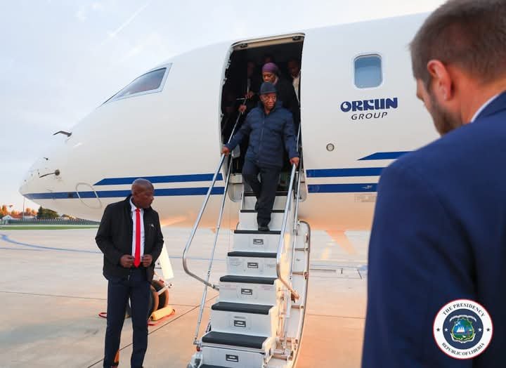 Liberian President Boakai Arrives In France For State Visit 1