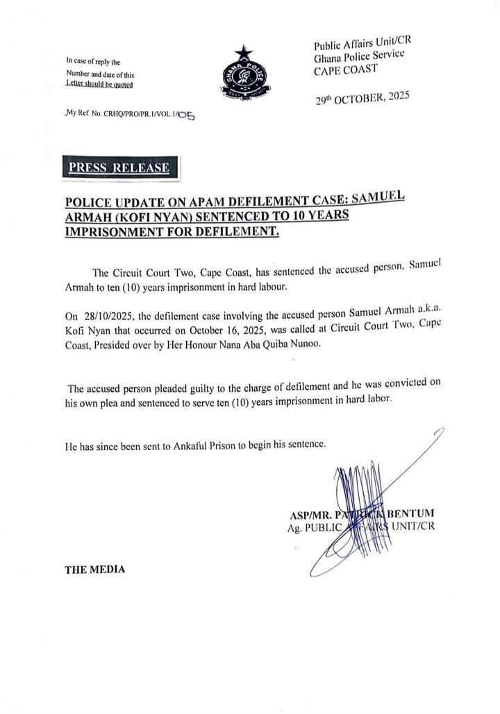 Ghana: 49-Year-Old Fisherman Jailed 10 Years For Raping 13-Year-Old Girl 1