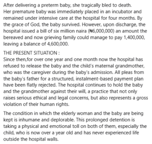 Nigeria: Rivers Government Steps In After Hospital Allegedly Detains Baby and Grandmother for One Year Over Unpaid Bills 2