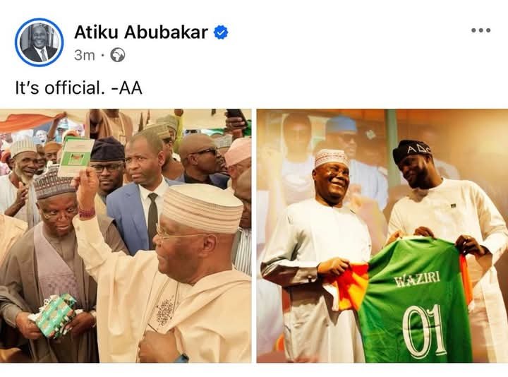 Nigeria: Ex-Vice President Atiku Joins ADC