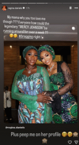Regina Daniels Pens Emotional Appreciation Note to Mercy Johnson for Support Amid Marital Woes
