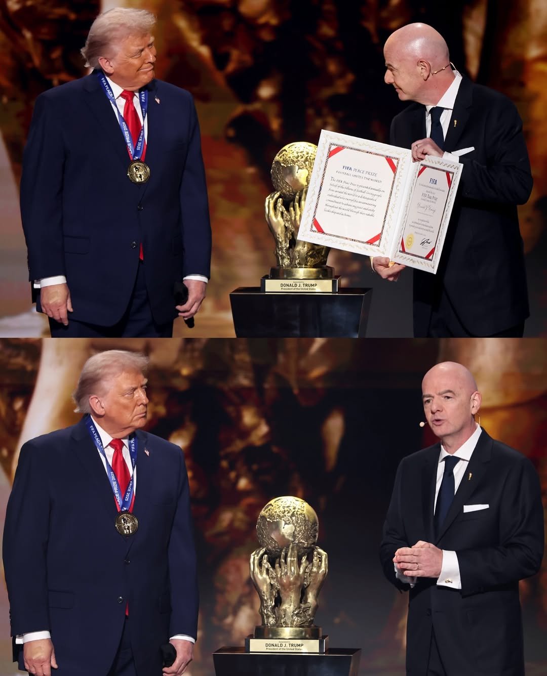 FIFA Awards Trump With Peace Prize At World Cup Draw 