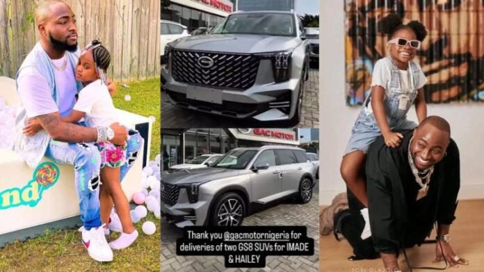 Afrobeats Megastar Davido Splashes Out on Two New GAC SUVs for Daughters, Hailey and Imade