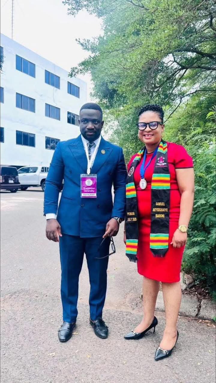 John Kumah's Widow, Lillian Owusu and her new husband, Samuel Aryeequaye