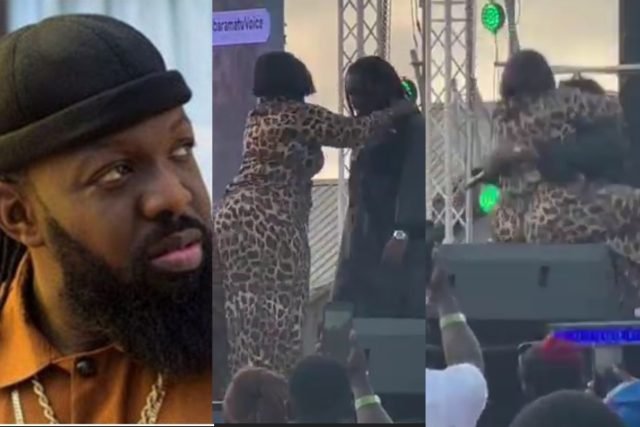 Timaya Falls at Gbaramatu Christmas Carnival While Attempting to Lift Fan
