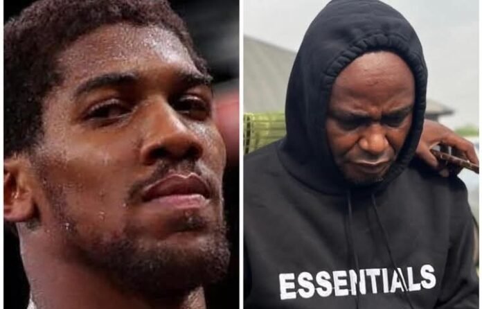 Anthony Joshua (left) and  Adeniyi Kayode (right)