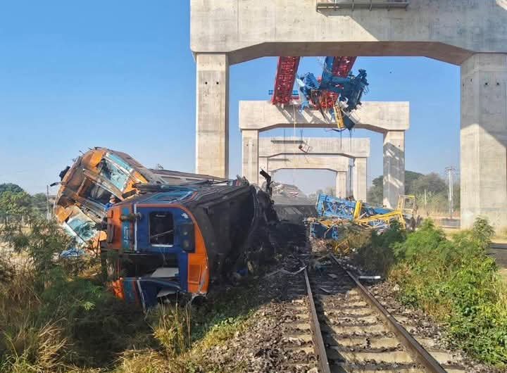 Thailand's train accident scene
