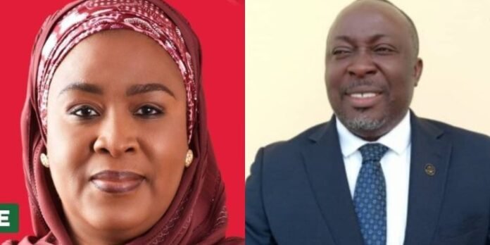 Hajia Amina Adam, widow of the late Ayawaso East MP (left) and Baba Jamal (right)