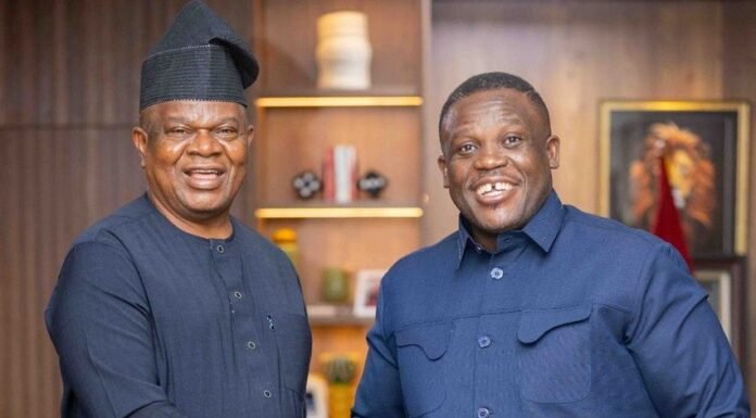 Ambassador Ibok-Ete Ekwe Iban (left) and Hon Samuel Nartey George (right)