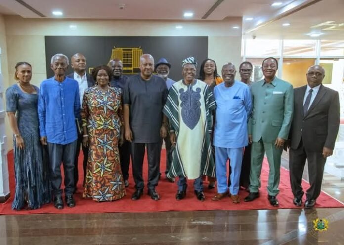 John Dramani Mahama with members of the advisory group and vice president Jane Naana Opoku-Agyemang John Dramani Mahama with members of the advisory group and vice president Jane Naana Opoku-Agyemang