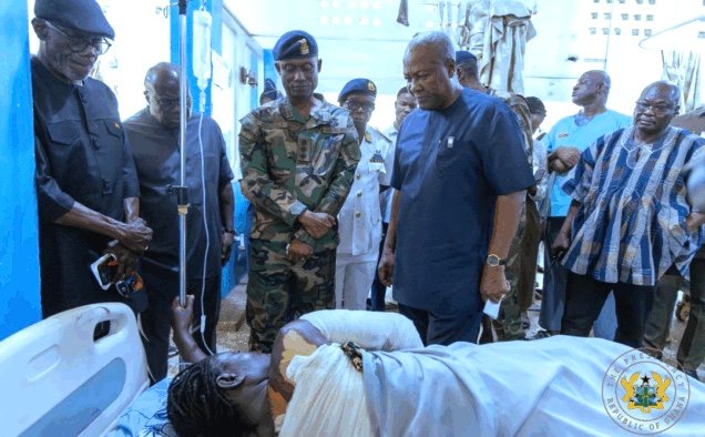 Mahama Meets Injured Ghanaian Traders After Deadly Burkina Faso Terror Attack