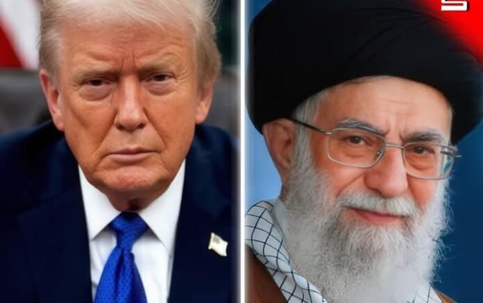 Donald Trump (L) and late Iranian Supreme Leader, Ayatollah Ali Khamenei (R)