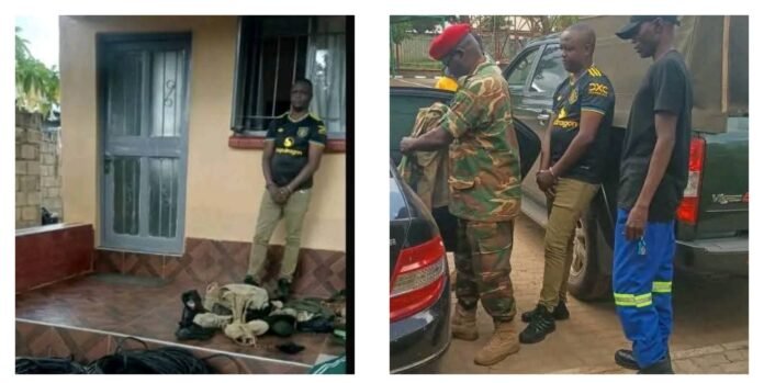 Suspect Amutike Simunji (left)