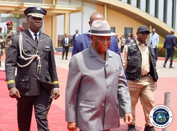 President Joseph Nyuma Boakai departing Liberia on Monday President Joseph Nyuma Boakai departing Liberia on Monday