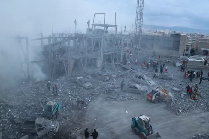 Iran's Grand Hosseinieh of Zanjan has been massively damaged in early morning US-Israeli attacks on the city Iran's Grand Hosseinieh of Zanjan has been massively damaged in early morning US-Israeli attacks on the city