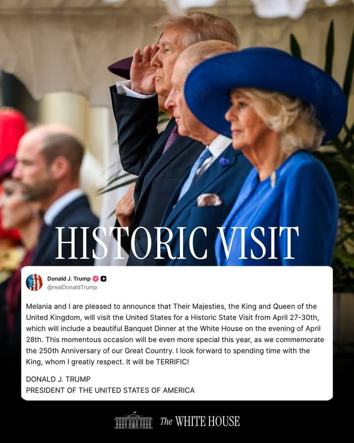 Trump’s statement announcing King Charles and Queen Camilla's visit
