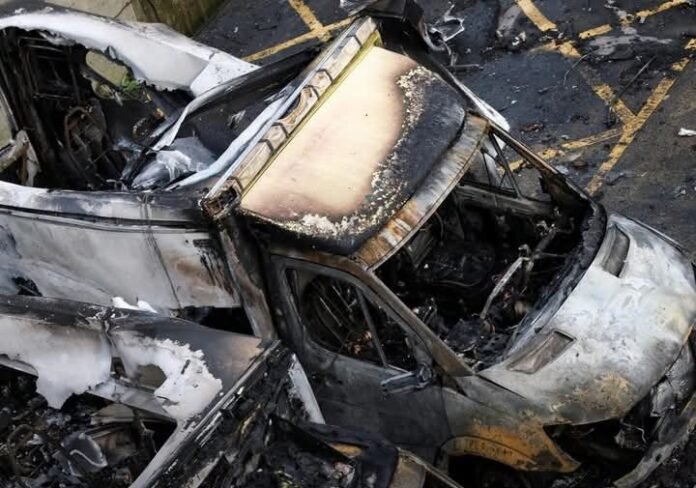 arson attack scene arson attack scene