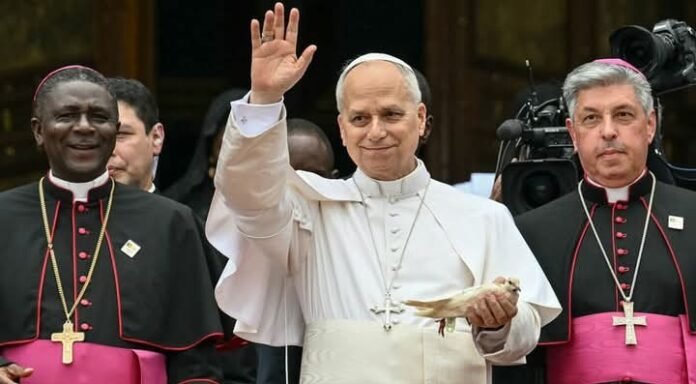 Pope Leo XIV (middle) in Cameroon Pope Leo XIV (middle) in Cameroon