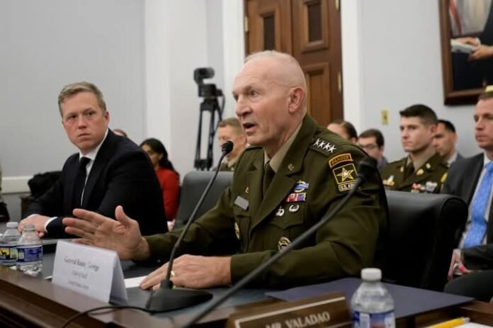 Retirement of Randy George is latest high-profile dismissal since the US defence secretary took office last January.