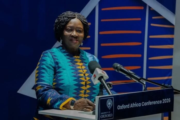 Jane Naana Opoku-Agyemang delivering a keynote address at the 16th Oxford Africa Conference