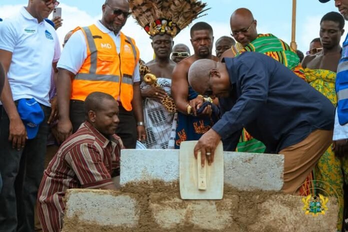 John Dramani Mahama breaking ground for the Green City Housing Project