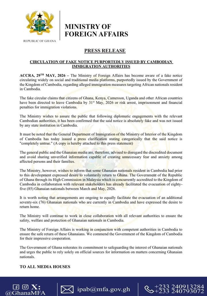 Foreign Ministry statement 