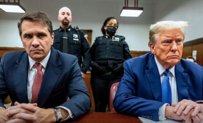 Todd Blanche (left) and Donald Trump (right)