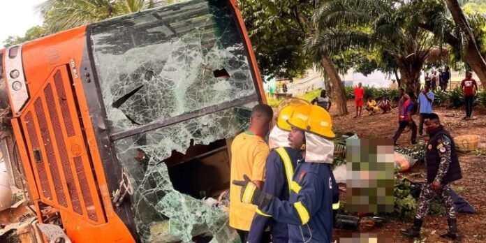 One of the car crash scene in the Volta Region One of the car crash scene in the Volta Region