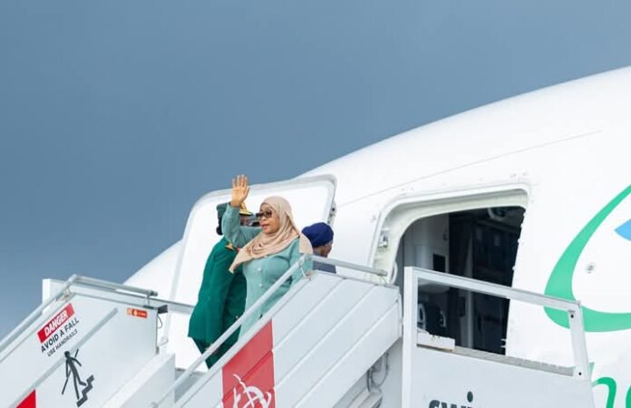 Samia Suluhu Hassan departing Tanzania on Tuesday, June 2, 2026 for a visit to Russia